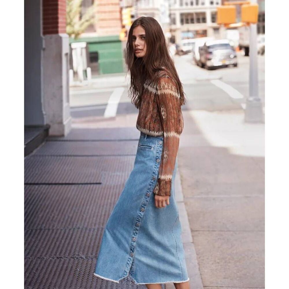 Thakoon Denim Midi Skirt 4